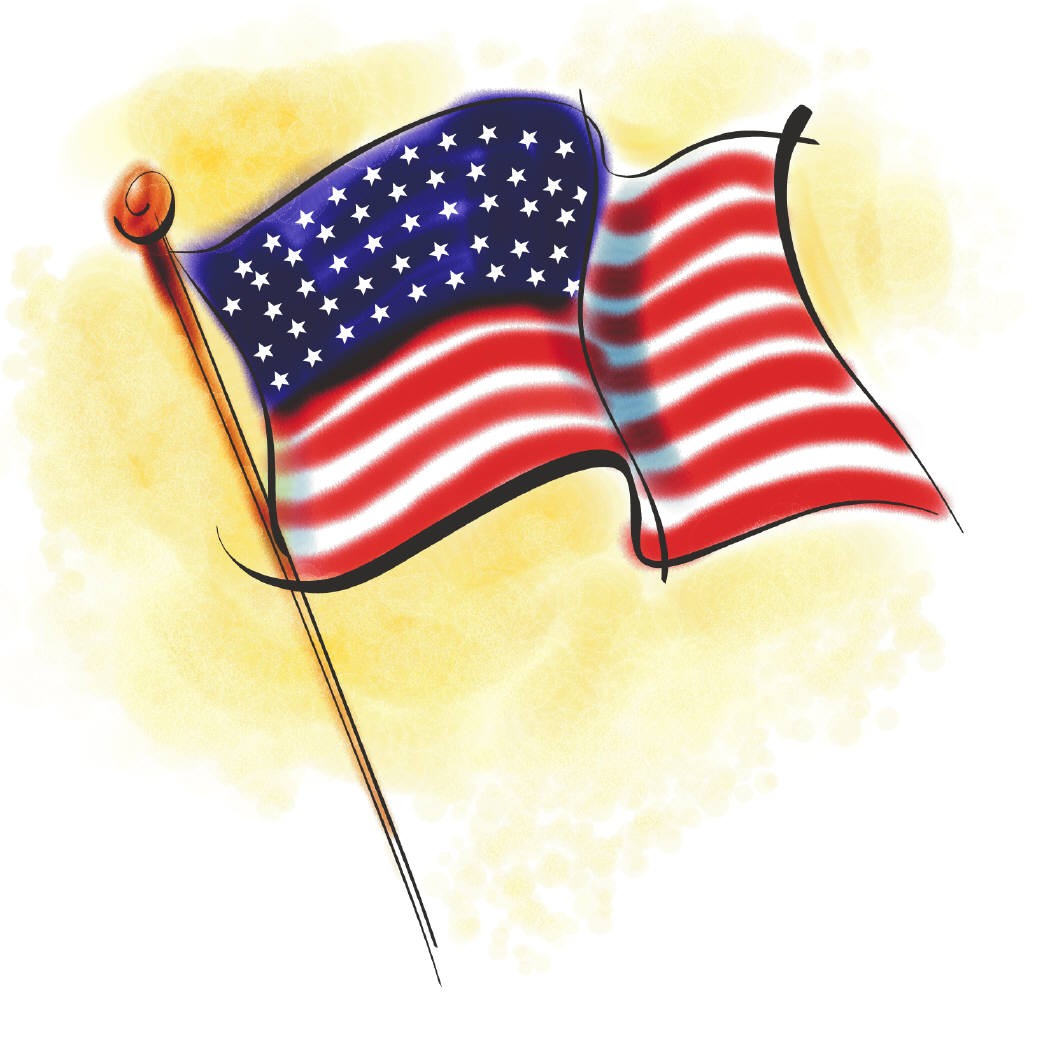 American flag icon